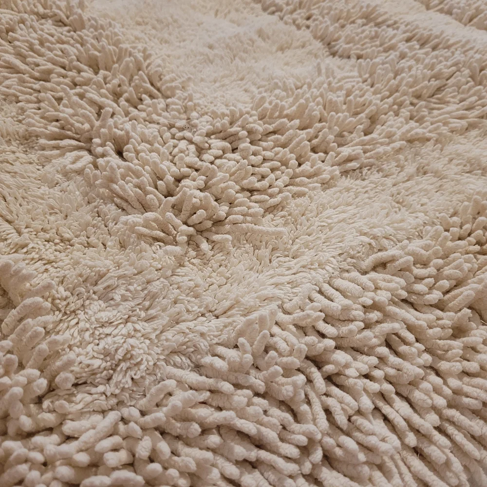 Plush Cream Shag Rug